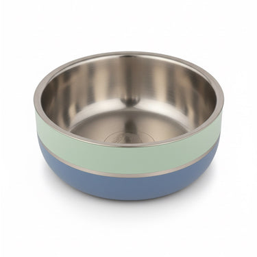 Saluki Stainless Steel Double Wall Dog Bowls – Two Tone - 2340 ML